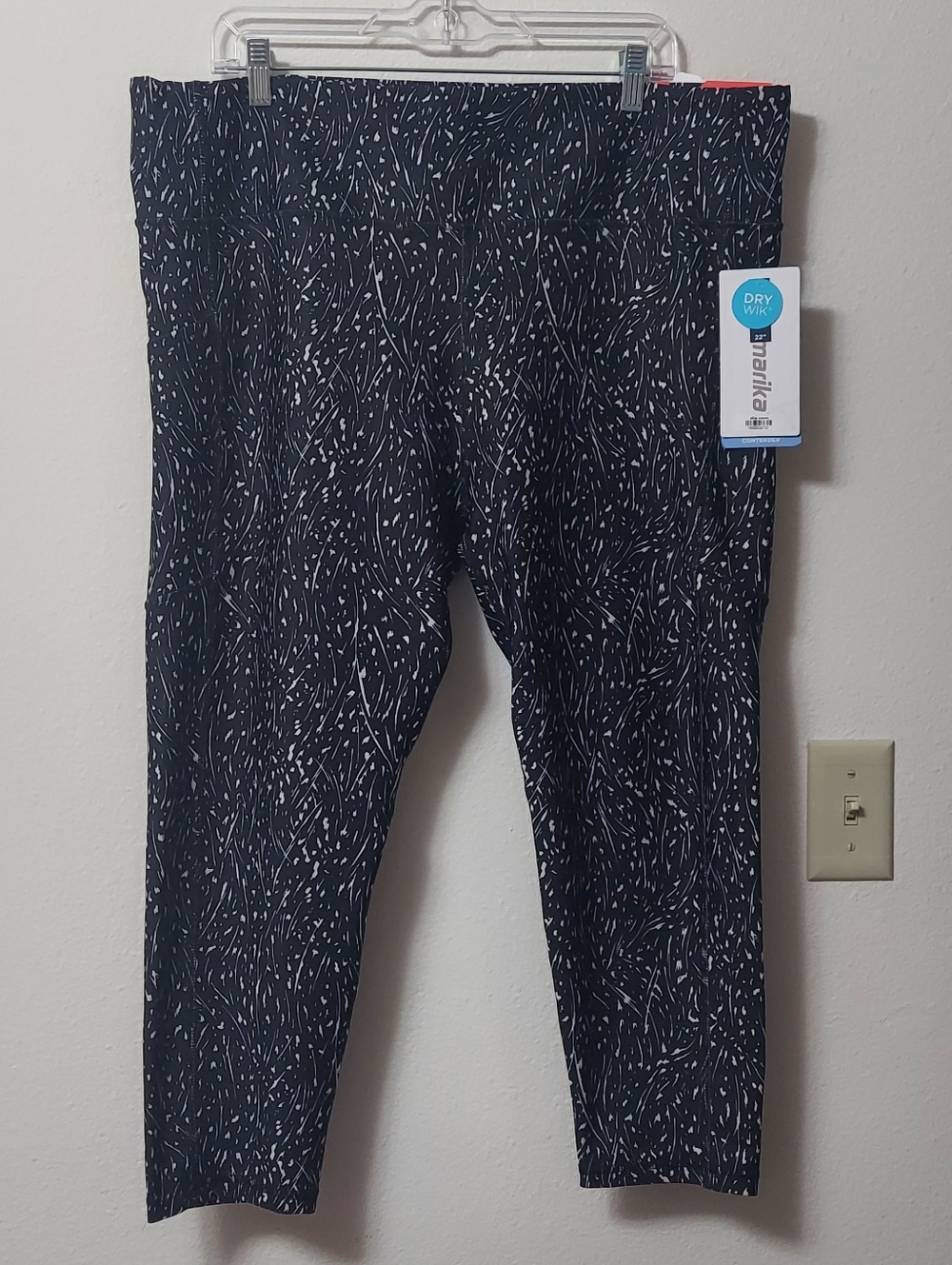 NWT Marika Contender Dry Wick Black & White Leggings Size 2X